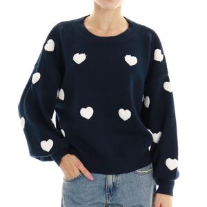 MAGLIA CUORI BLU